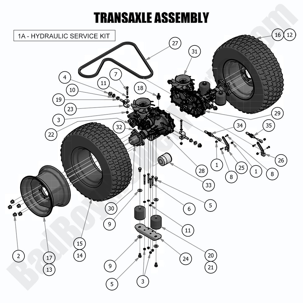 1900 - Bad Boy Mower Parts Lookup > 2019 > Maverick > Transaxle Assembly